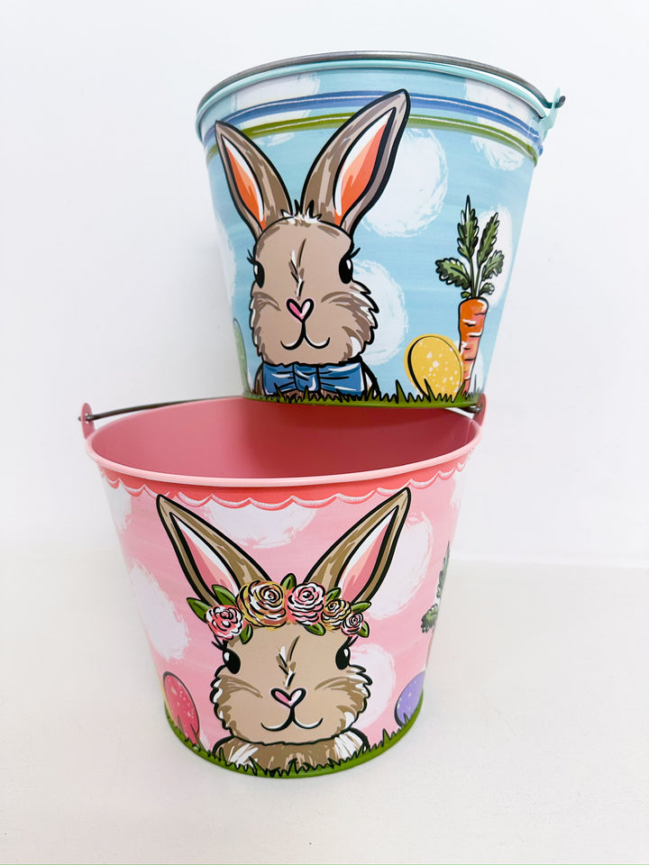 Girl Rabbit Easter Egg Pail