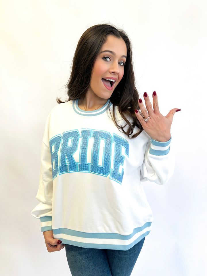 Blue & White Bride Sweatshirt