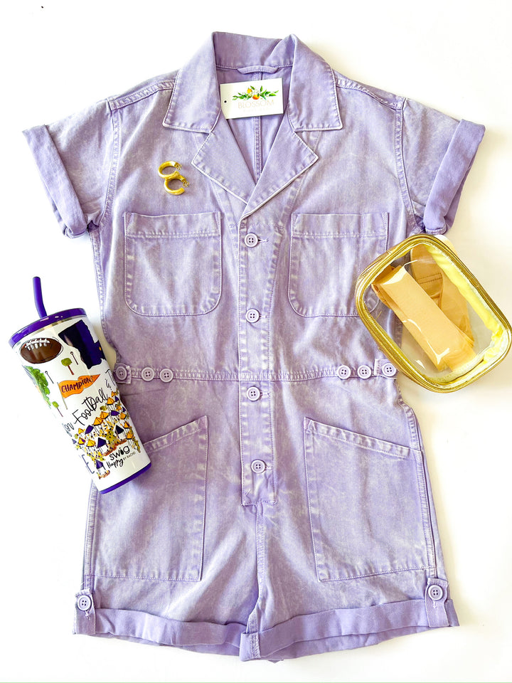 Purple Amethyst Parker Romper