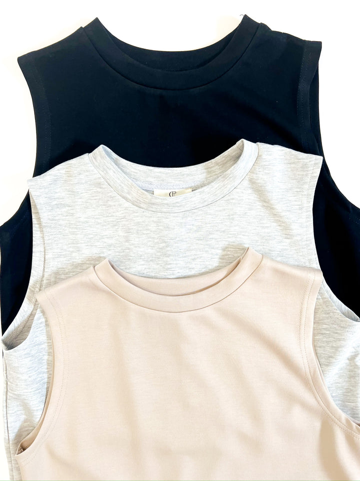 Modal Round Neck Sleeveless Top