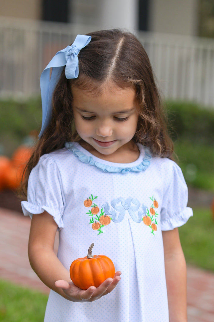 Pumpkin Bow Girls Dress