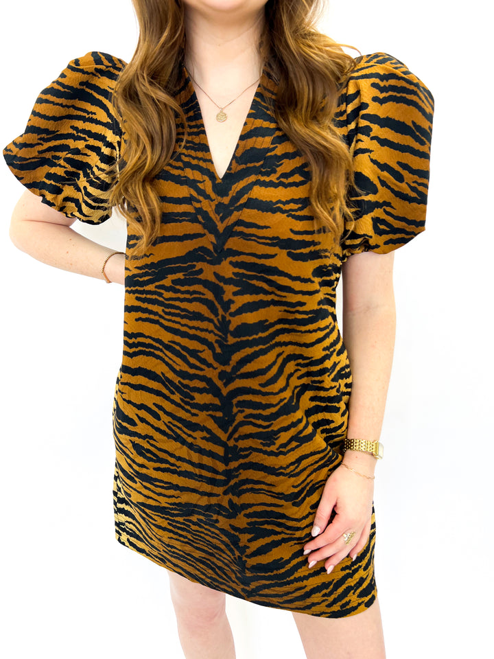 Tiger Jacquard Hampton Mini Dress