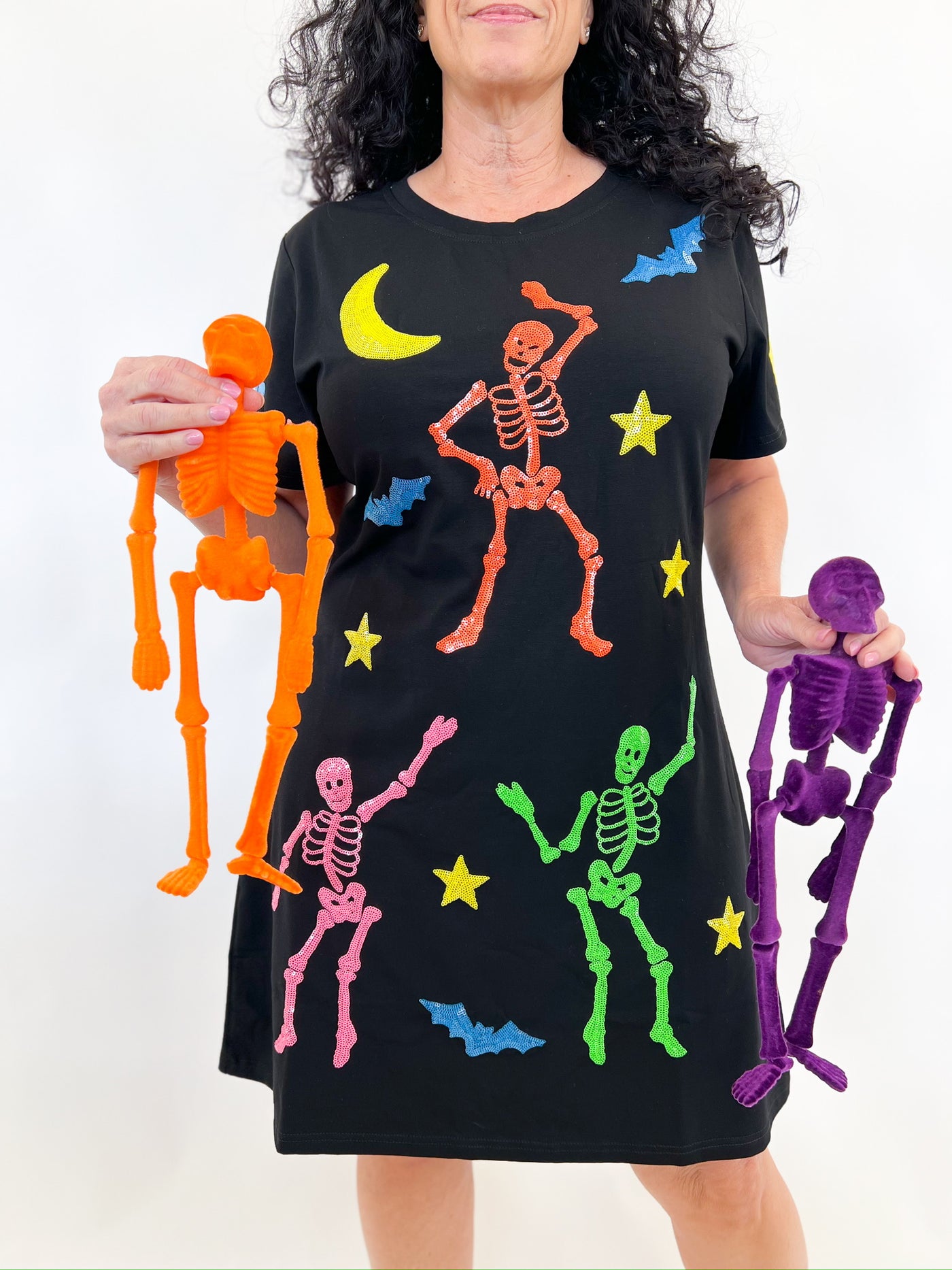 Black Dancing Skeleton Dress