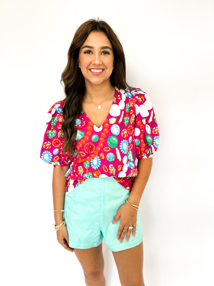 Peacock Blue Tailored Short