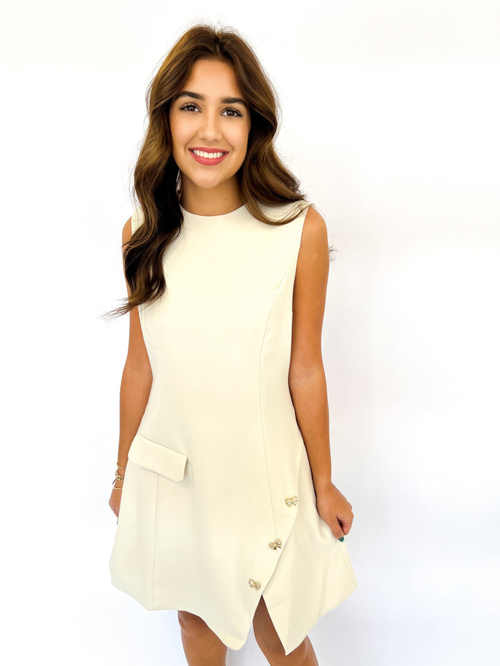 Cream Polly Mini Dress