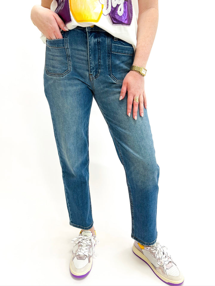 Elizabeth High Rise Straight Jean