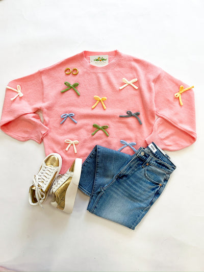 Pink Bow Betty Sweater