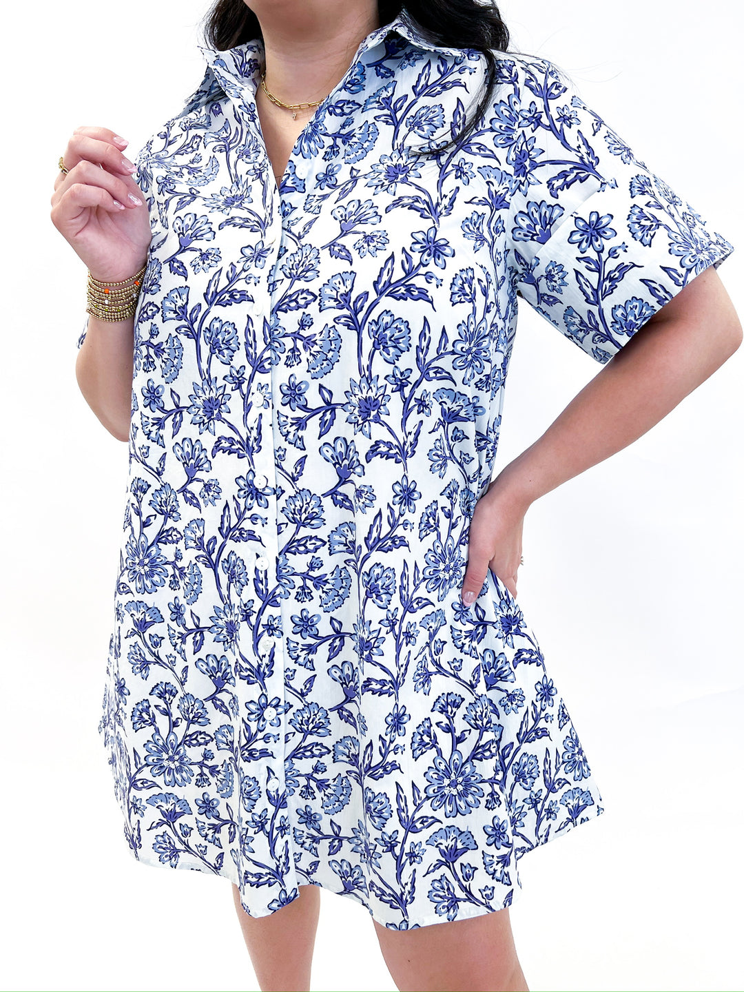 Jacobean Floral Dock Dress