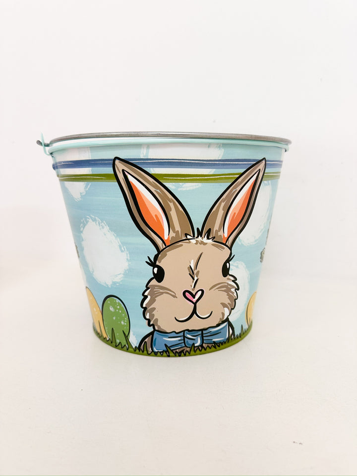 Blue Rabbit Easter Egg Pail