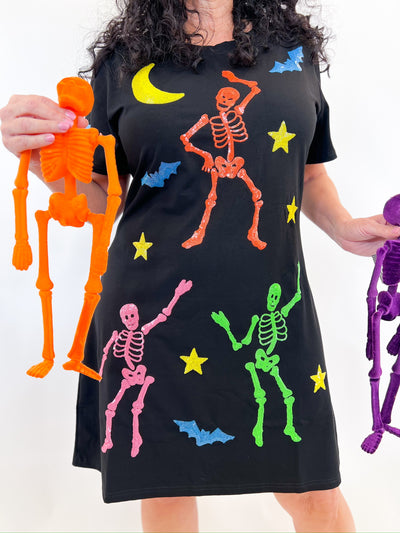 Black Dancing Skeleton Dress