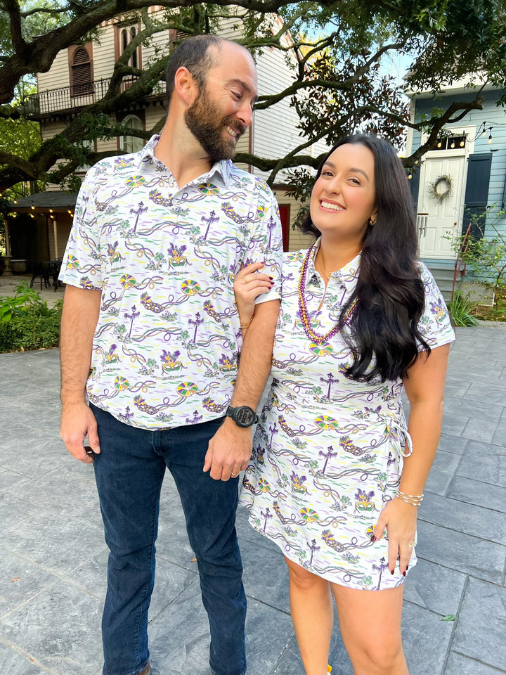 Mardi Gras Toile Ivy 2.0 Dress