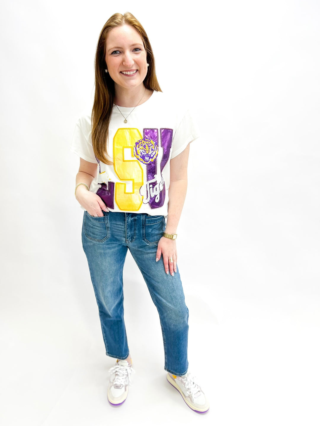 LSU Metallic Icon Tee
