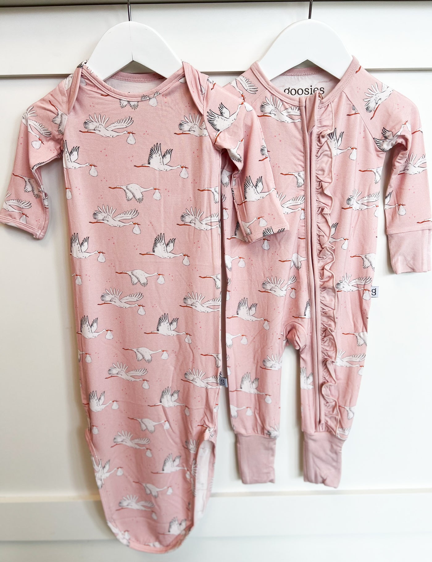 Stork Baby Girl Gown 0-3 Months