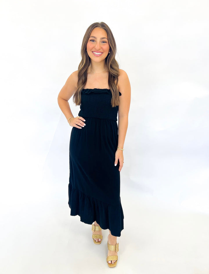 Sugarloaf Smocked Midi Dress