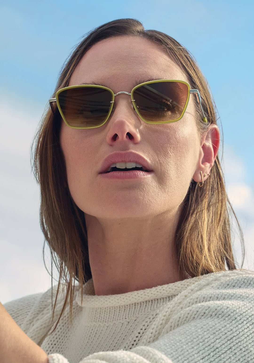 Bella | Silver + Chartreuse