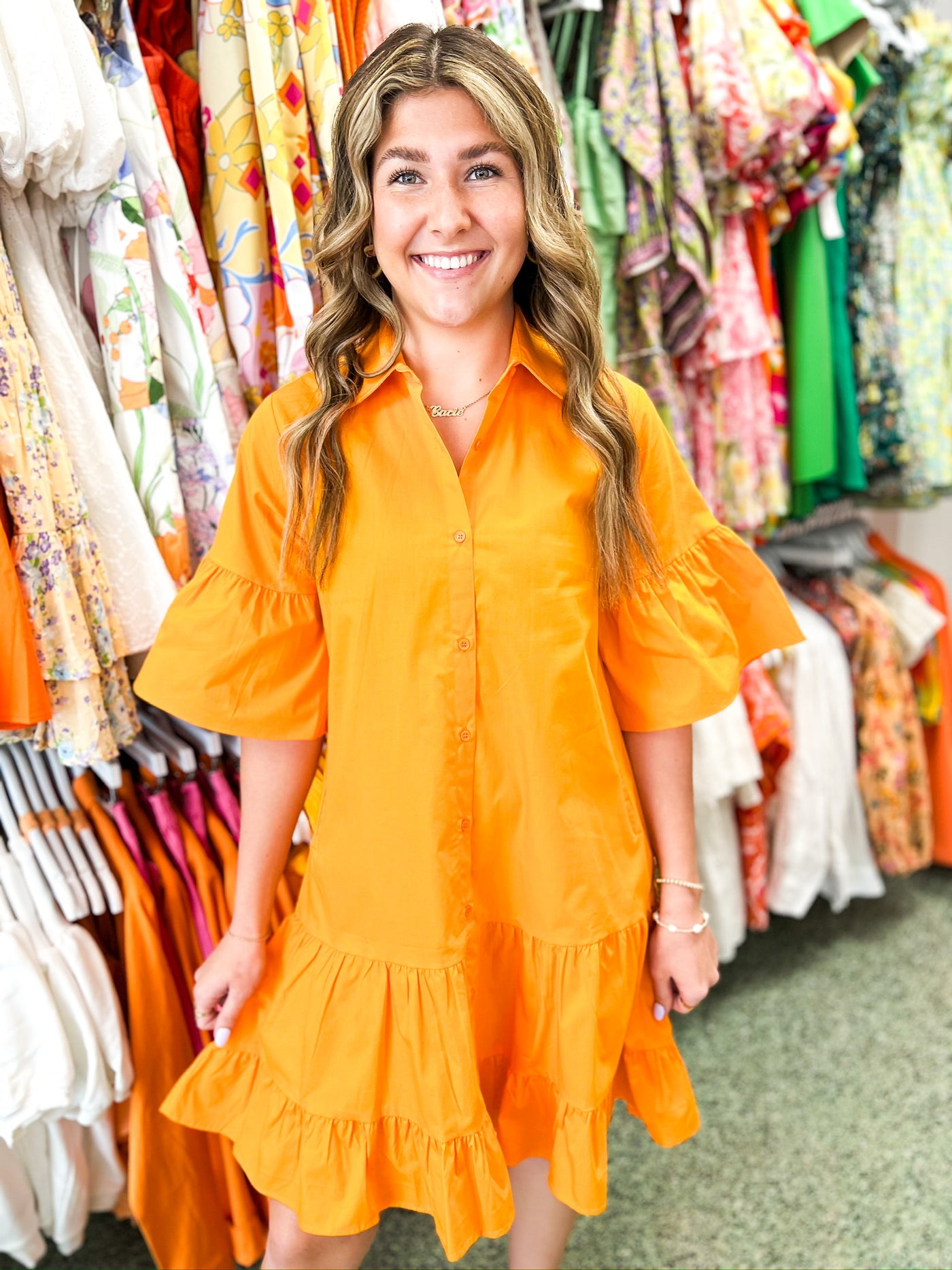 Tangerine Liv Dress