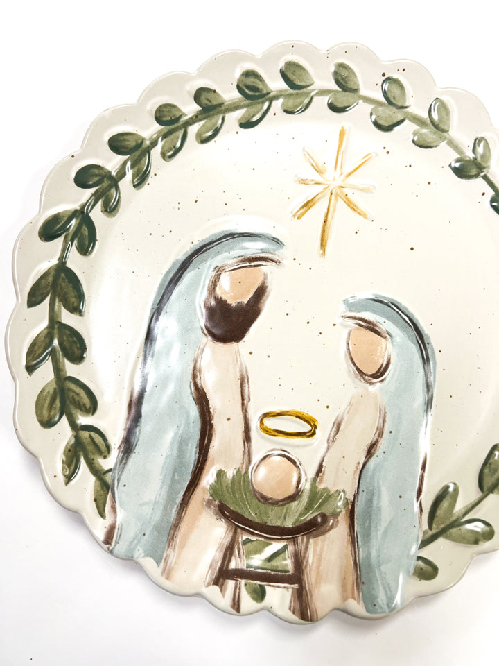 Nativity Round Platter