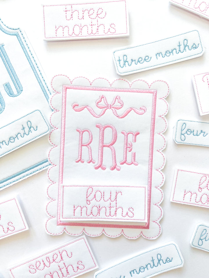Girl Embroidered Milestone Cards
