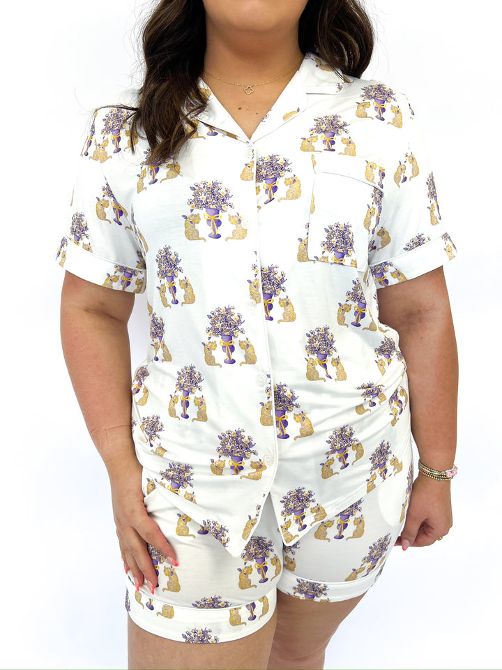 LSU Tiger Party PJ Short Set
