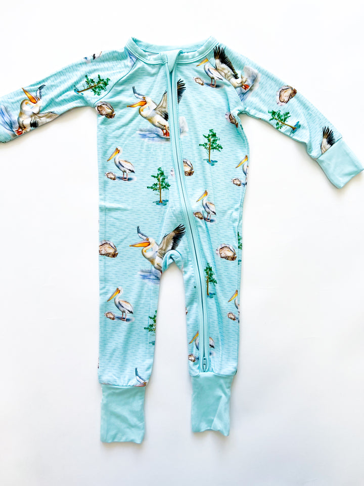 Pearls and Pelicans Bamboo Zip-up PJ