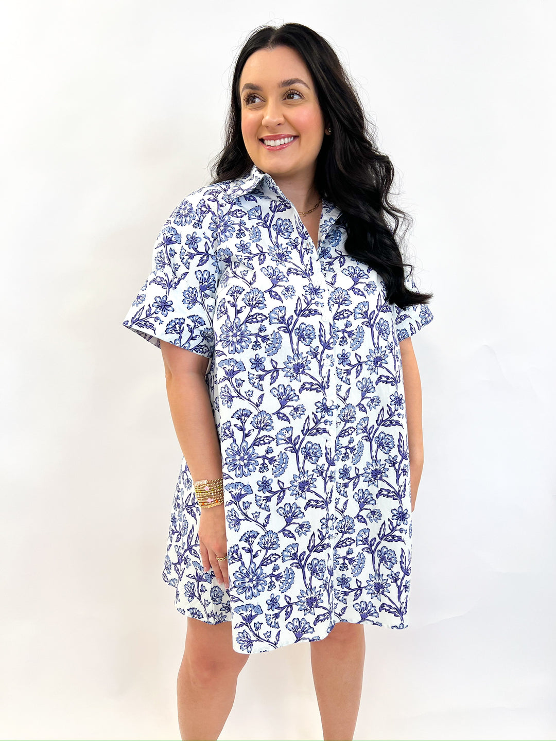 Jacobean Floral Dock Dress