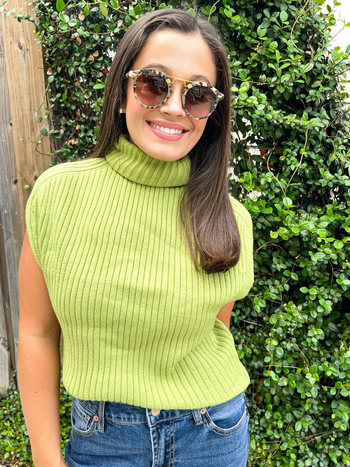 Green Marlon Turtleneck