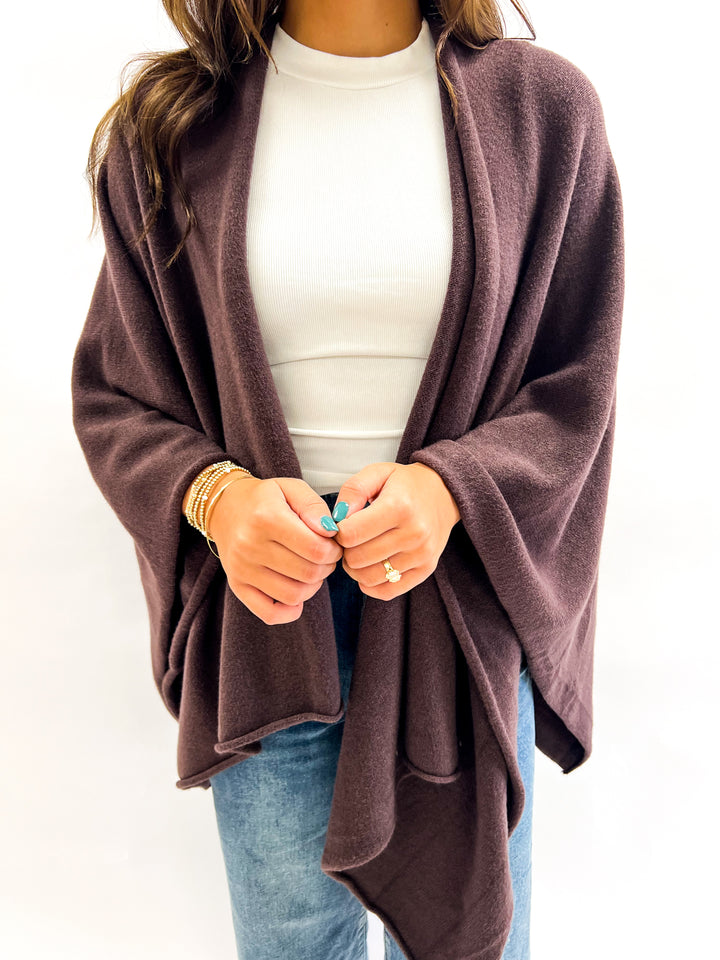 Chocolate Knit Dolman Cardigan