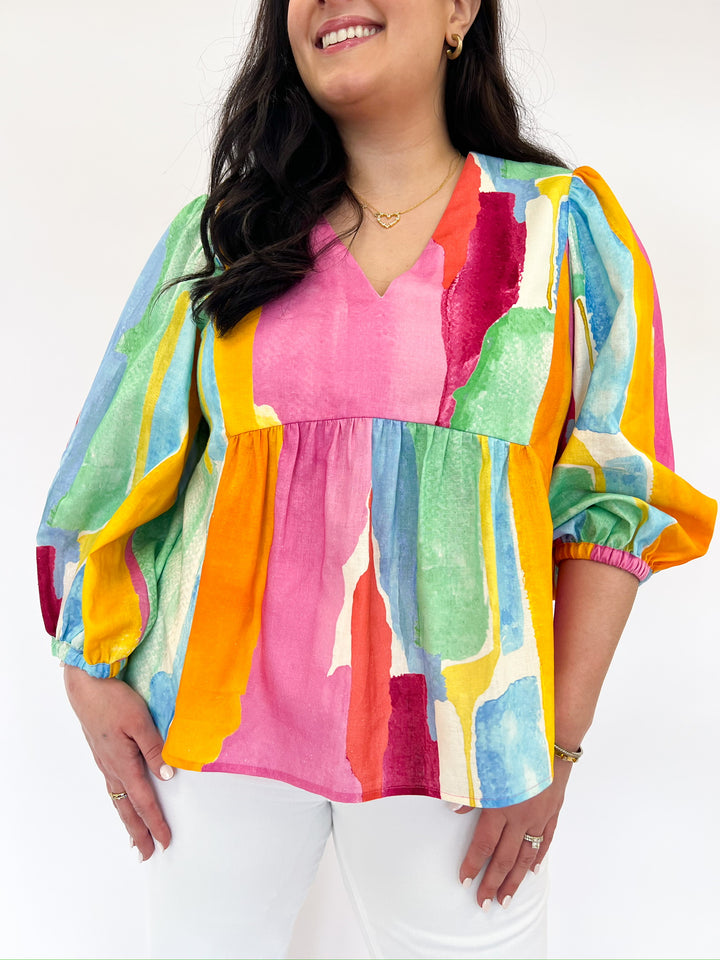 Watercolor Eleanor Top