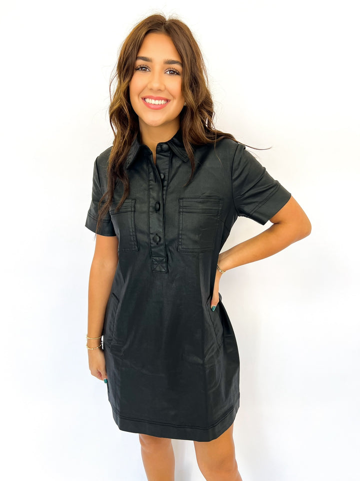 Tatiana Black Placket Dress
