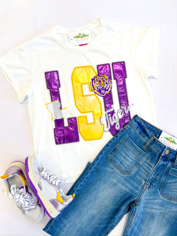 LSU Metallic Icon Tee