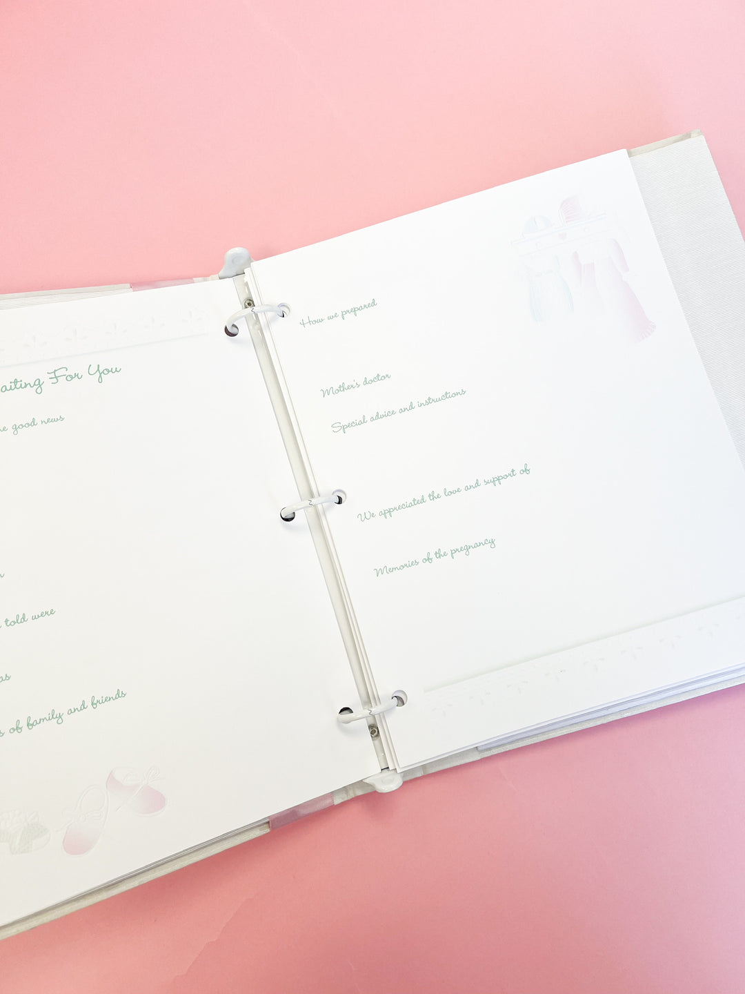 Monogram Baby Book w/ Satin Bow