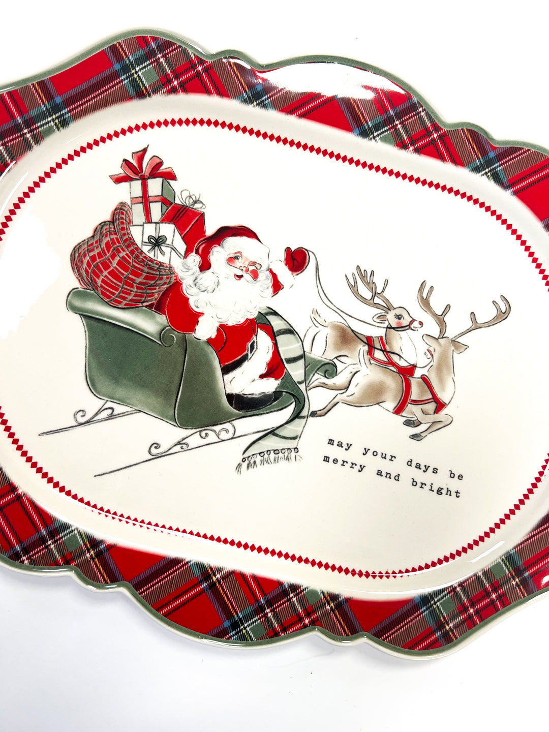 Classic XMAS Tartan Platter