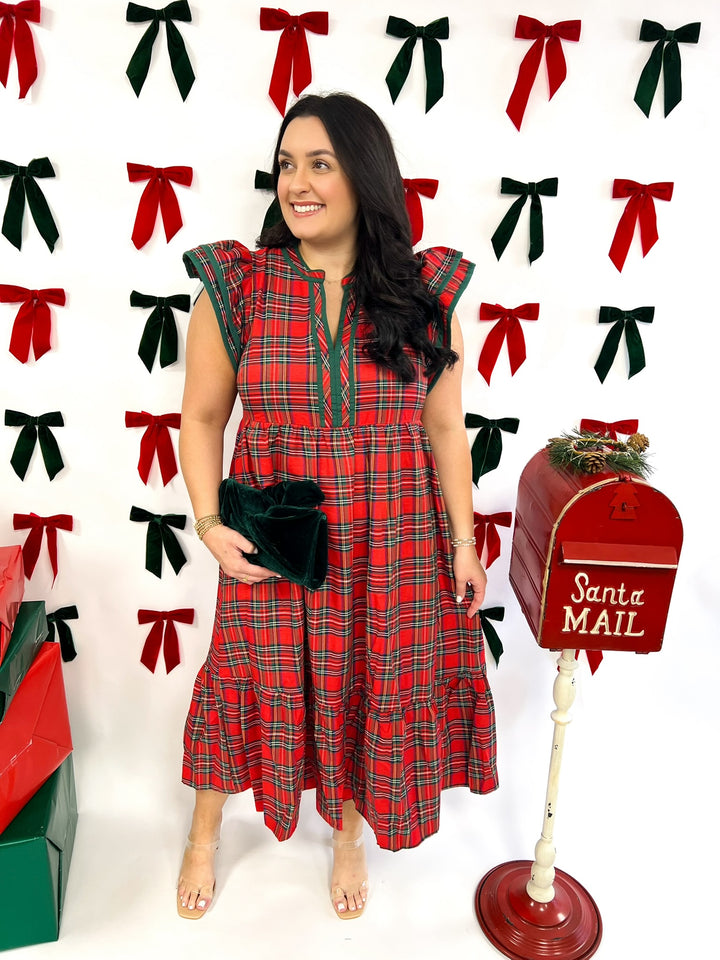 Red Holiday Classic Midi Dress