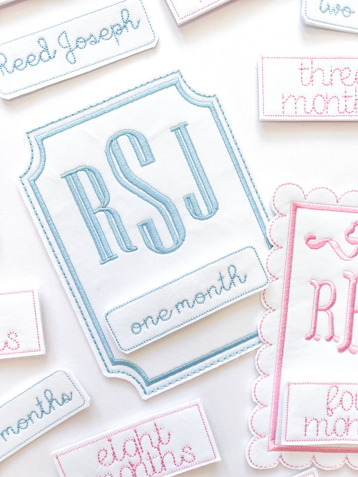 Boy Embroidered Milestone Cards
