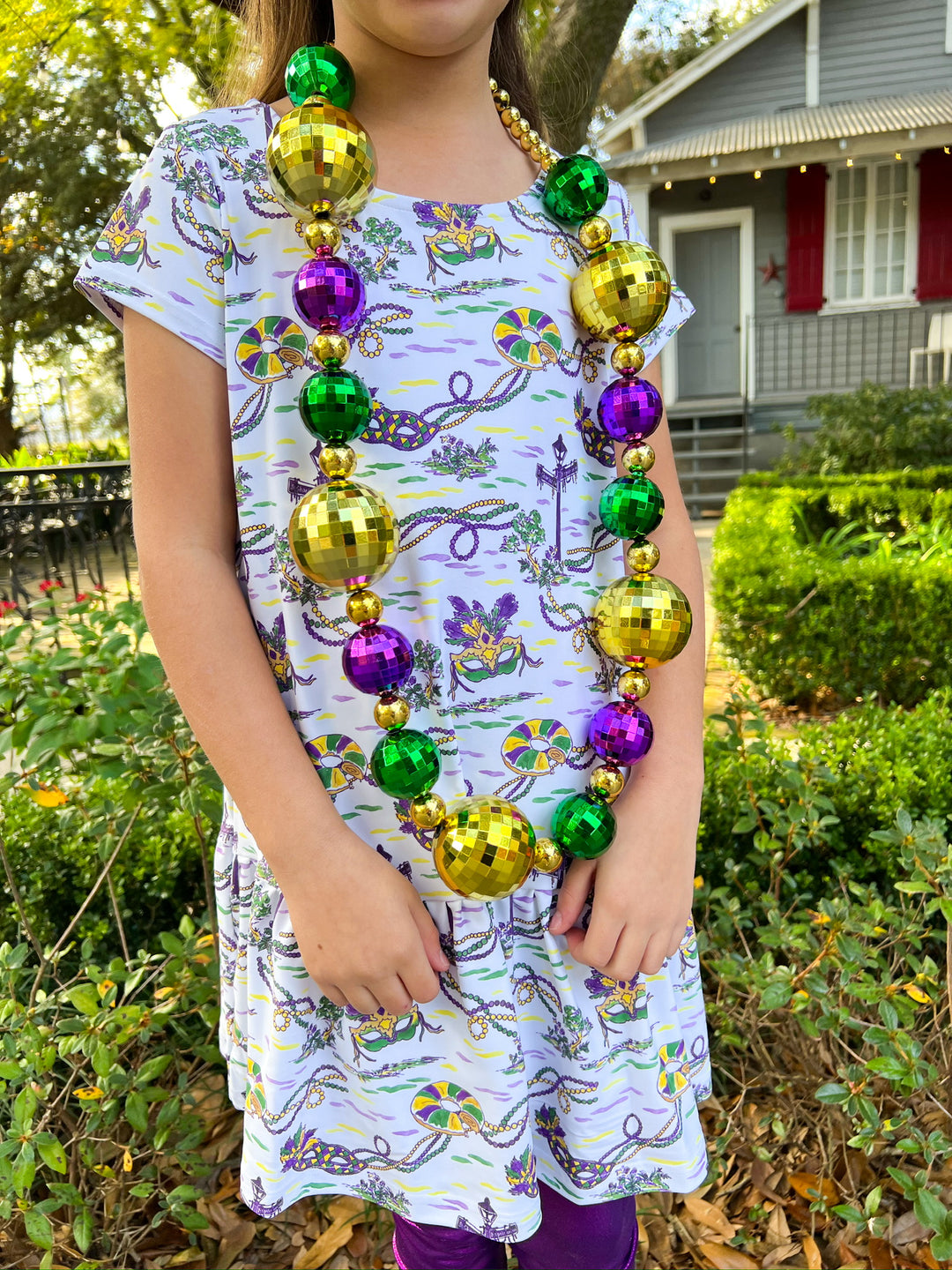 Mardi Gras Toile Little Clara Dress