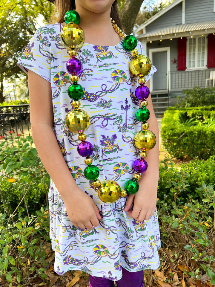 Mardi Gras Toile Little Clara Dress