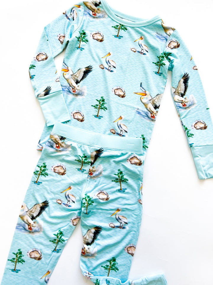 Pearls and Pelicans Bamboo Two-Piece