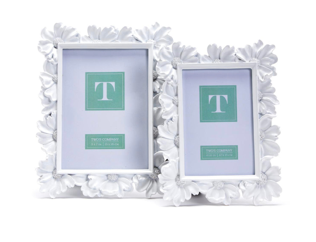 White Floral Frame