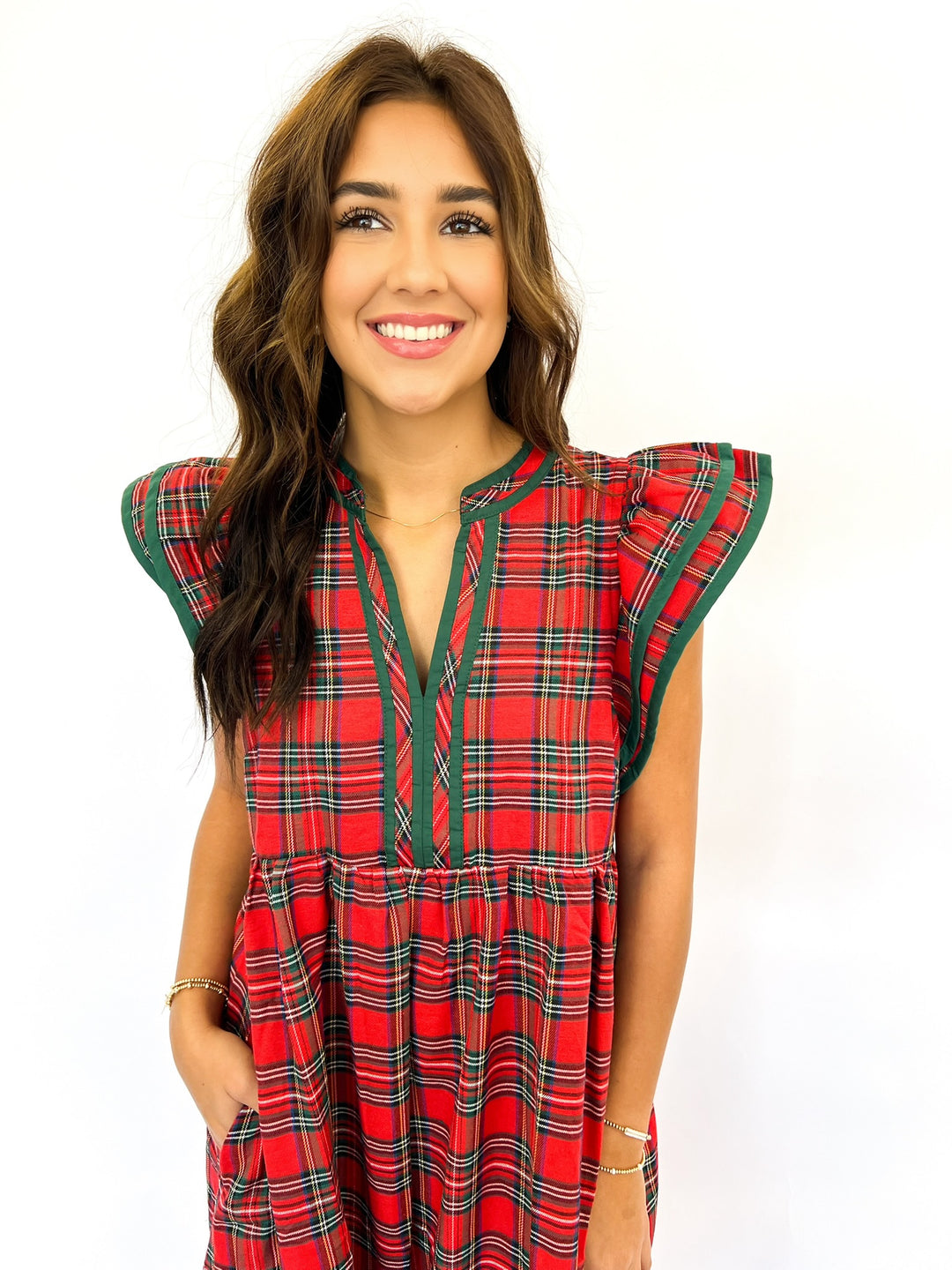 Red Holiday Classic Midi Dress