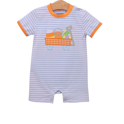 Halloween Wagon Boy Romper