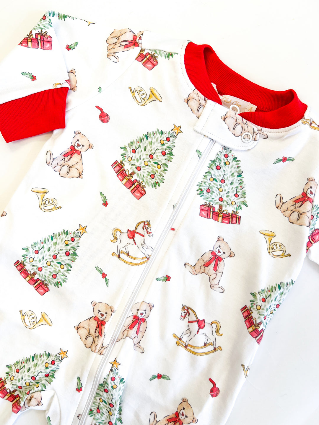 Holiday Time Zipped Footie
