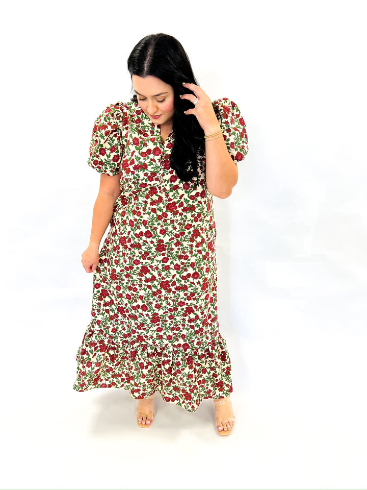 Rosie Ecru Midi Dress