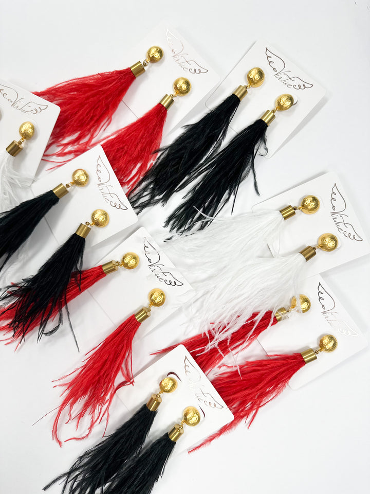 Feather Drop Earrings