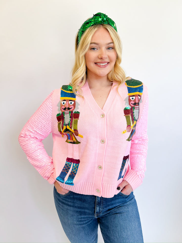 Pink Glitz Nutcracker Cardigan