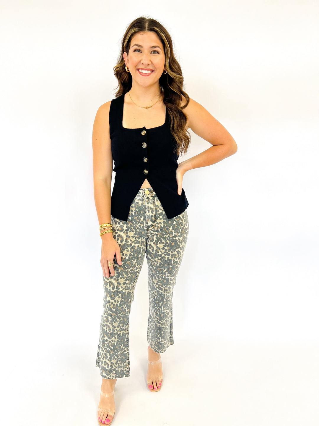 Leopard Kelsey High Rise Ankle Flare