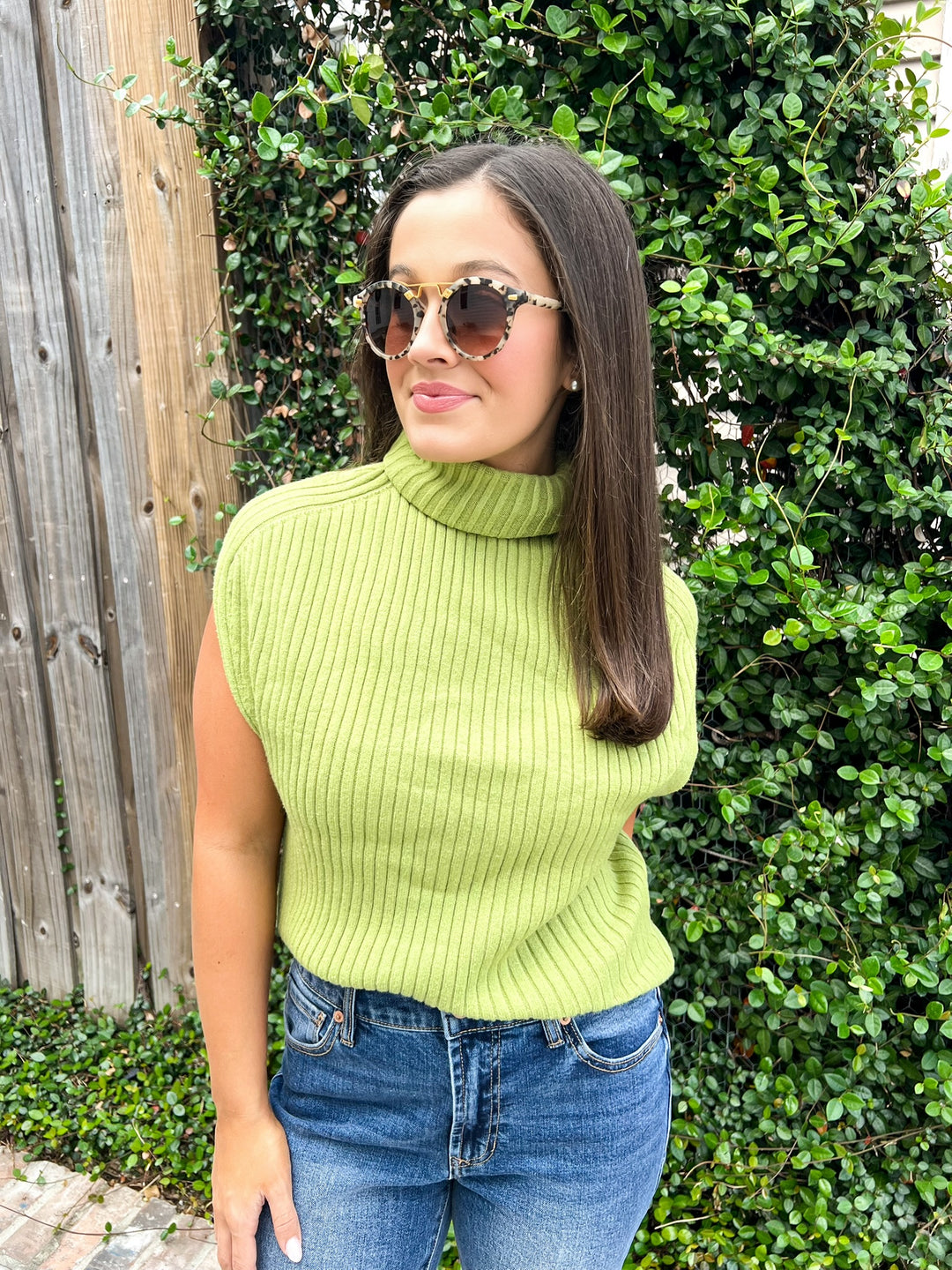 Green Marlon Turtleneck