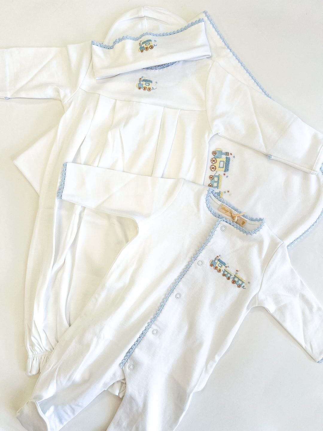 Little Train Gown & Hat Set