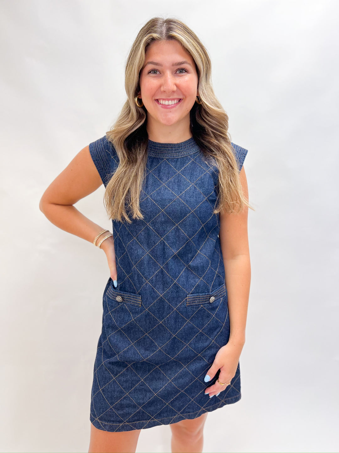 Denim Stitch Dress