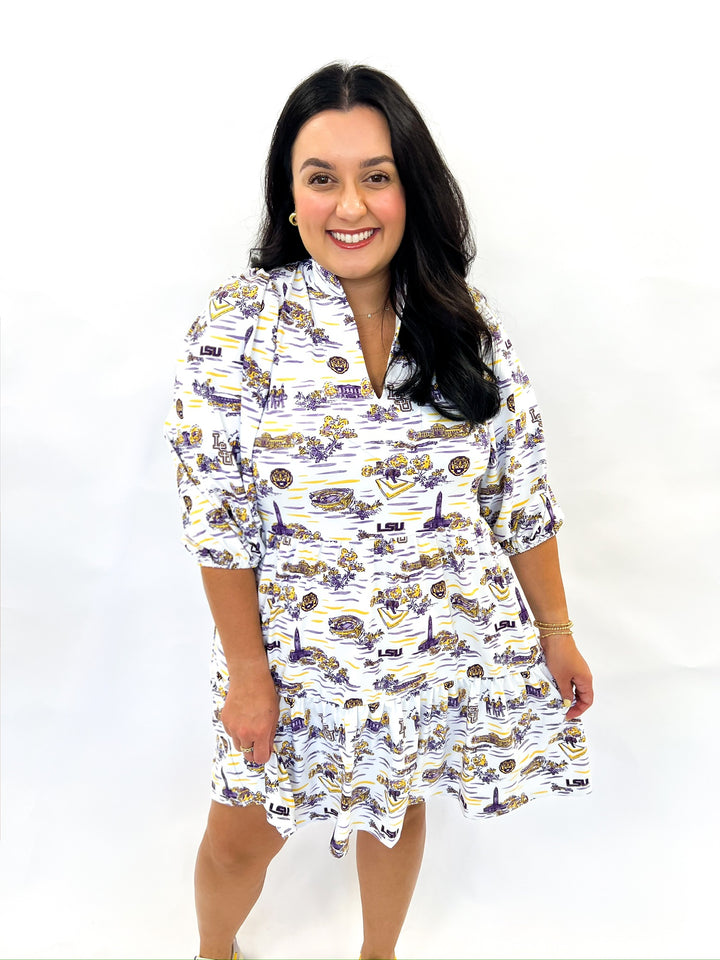 LSU Toile Tory Dress