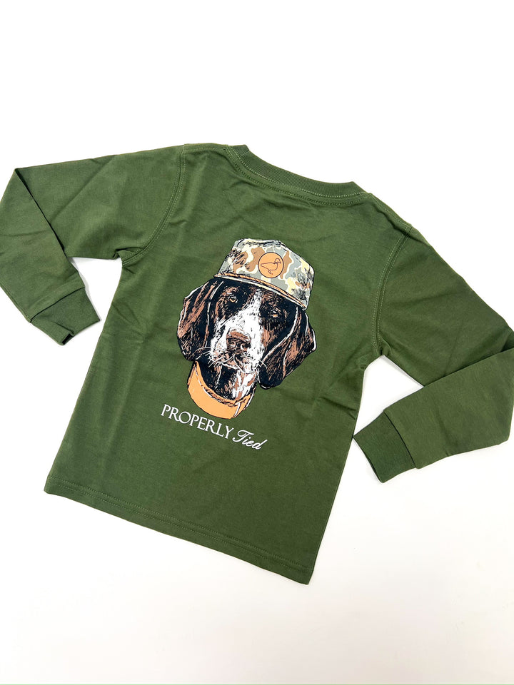 Olive Boys Man’s Best Friend Long Sleeve Shirt